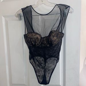 New with tags Victoria’s Secret bustier lace and mesh bodysuit lingerie